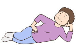 lie downのイラスト